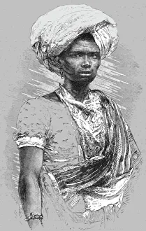 Head Dress Collection: Market Girl, Rio; Rio De Janeiro and the Organ Mountains, 1875. Creator: Thomas Woodbine Hinchliff