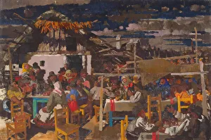 Market Place Prints: Market kitchen, 1930s. Creator: Aba-Novák; Vilmos (1894-1941)