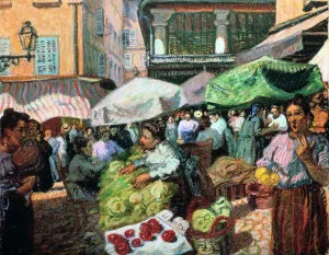 Dufy Prints: The Market at Marseilles, 1905. Artist: Raoul Dufy