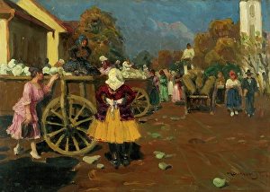 Trader Prints: Market in Michalovce I, 1925-1930. Creator: Teodor Jozef Mousson