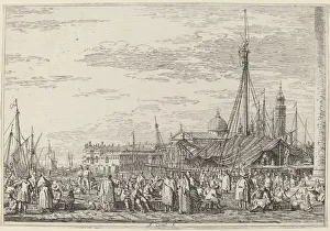 Canal Giovanni Antonio Collection: The Market on the Molo, c. 1735 / 1746. Creator: Canaletto