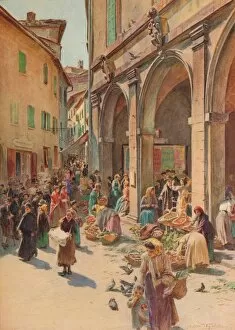 The Market at Montepulciano, c1900 (1913). Artist: Walter Frederick Roofe Tyndale