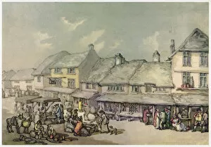 Market Stall Collection: Market Place, Cornwall, c1780-1825. Creator: Thomas Rowlandson