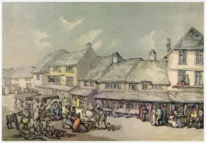 Boston Public Library Gallery: Market Place, Cornwall, c1780-1825. Creator: Thomas Rowlandson