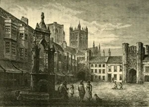 Wells Prints: The Market-Place, Wells, 1898. Creator: Unknown