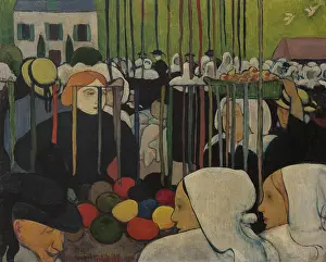 Brittany Prints: Market in Pont-Aven, 1888. Creator: Bernard, Emile (1868-1941)