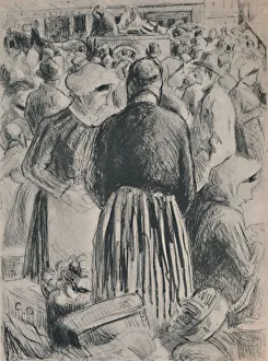 The Market at Pontoise, 1895, (1946). Artist: Camille Pissarro