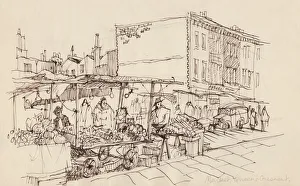 Market, Queens Crescent, c1950. Creator: Shirley Markham