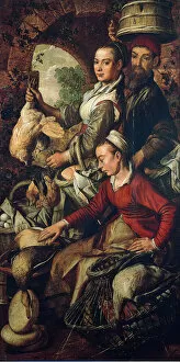 Market Scene, c. 1565. Artist: Beuckelaer, Joachim (ca. 1533-1574)
