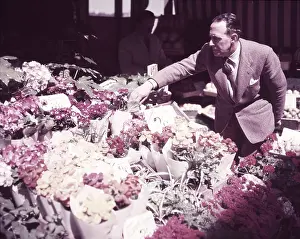 Market Prints: Market scene in the City of London, c1955. Creator: Arthur Charles Kirby Ware