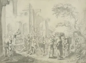 Peddler Prints: Market scene. Creator: Constantijn van Renesse