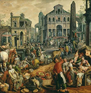 Vendor Prints: Market Scene with Ecce Homo, 1565. Creator: Joachim Beuckelaer