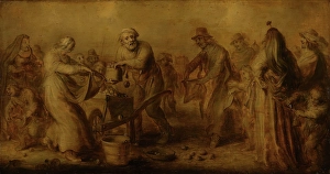 Market Trader Prints: Market Scene, probably 1640s. Creator: Adriaen van de Venne