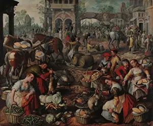 Market Place Prints: Market in the Square, 1566. Creator: Beuckelaer, Joachim (ca. 1533-1574)