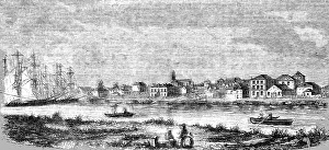 Market Square Prints: Market Square, Melbourne, 1854. Creator: Unknown