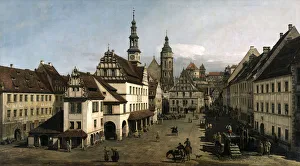 Bellotto Prints: The Market square in Pirna, 1753-1754