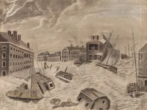 Market Square, Providence, Rhode Island, During the Great September Gale, 1815, 1815