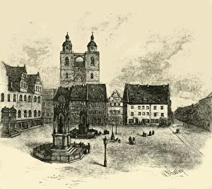 The Market Square, Wittenberg, 1890. Creator: Unknown