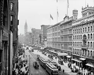 Market Street Prints: Market Street from Eighth, Philadelphia, Pa. c1904. Creator: Unknown