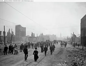 Earthquake Prints: Market Street toward ferry, San Francisco, Calif. (1906?). Creator: Unknown