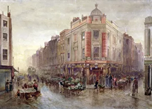 Holborn Prints: Market on a Sunday morning at Seven Dials, Holborn, London, 1878