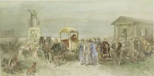 Marketplace Prints: Marketplace with Romans and Batavieren, 1889. Creator: Charles Rochussen