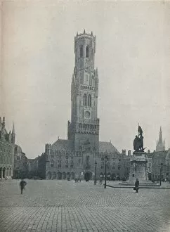 The Markt and the Belfry, Bruges, Belgium c1900 (1914-1915). Artist: John Benjamin Stone