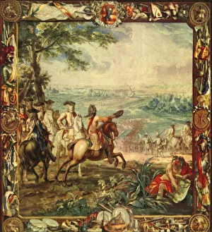 Marlborough at the Battle of Oudenarde, 1708, (1944). Creator: Unknown