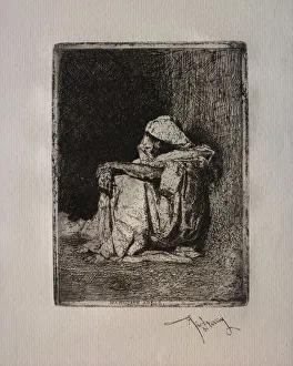 1838 1874 Prints: Marocain assis. Creator: Mariano Fortuny y Carbo (Spanish, 1838-1874)