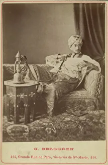 Nordic Museum Prints: Marquis Claes Lagergren (1853-1930) in eastern costume smoking a hookah