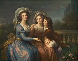 Dresses Gallery: The Marquise de Pezay, and the Marquise de Rougéwith Her Sons Alexis and Adrien