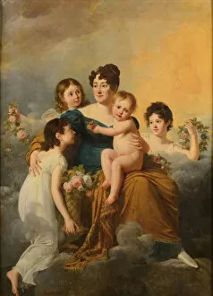 1813 Gallery: Marquise de Radepont surrounded by her children, 1813