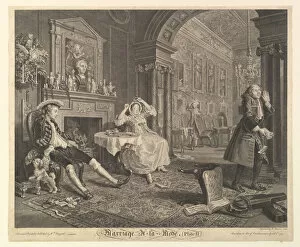 Bernard Gallery: Marriage A-la-Mode, Plate II, April 1, 1745. Creator: Bernard Baron