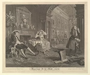 Bernard Baron Gallery: Marriage A-la-Mode, Plate II, April 1745. Creator: Bernard Baron