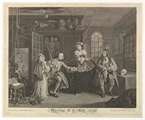 Bernard Baron Gallery: Marriage A-la-Mode, Plate III, April 1745. Creator: Bernard Baron