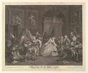 Explaining Prints: Marriage A-la-Mode, Plate IV, April 1, 1745. Creator: Simon Francois Ravenet