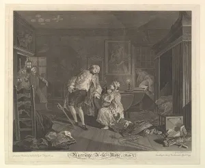 Arranged Marriage Gallery: Marriage A-la-Mode, Plate V, April 1745. Creator: Simon François Ravenet