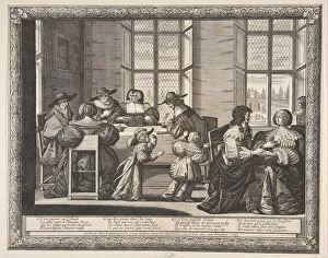 Betrothed Collection: The Marriage Contract, 1633. Creator: Abraham Bosse
