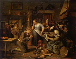 Feline Prints: Marriage Contract, 1668. Creator: Jan Steen