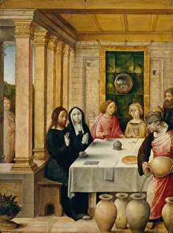 Guests Gallery: The Marriage Feast at Cana, ca. 1500-1504. Creator: Juan de Flandes, the Elder