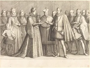 De Medici Ferdinando I Prints: The Marriage of Ferdinando and Christine of Lorraine, c. 1614. Creator: Jacques Callot