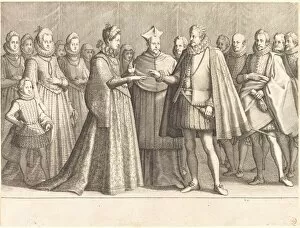Bride Collection: The Marriage of Ferdinando and Christine of Lorraine, c. 1614. Creator: Jacques Callot