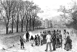 Firework Prints: Marriage Festivities for the Duke of Edinburgh: firing a salute in the Long Walk