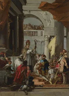 Frederick I Prints: The Marriage of Frederick Barbarossa, c. 1753. Artist: Tiepolo, Giandomenico (1727-1804)