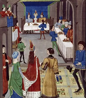 Bride And Groom Collection: The Marriage. From: Renaud de Montauban, ca 1465. Creator: Aubert, David (active 1449-1480)