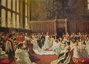 Chapel Royal Gallery: The Marriage of King George V, 1894, (c1915). Artist: Laurits Tuxen
