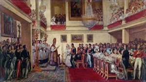 Compiegne Prints: The marriage of King Leopold I with the Princess of Orleans