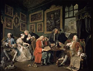 Agreement Prints: Marriage a la Mode: 1, The Marriage Contract, 1743. Artist: William Hogarth
