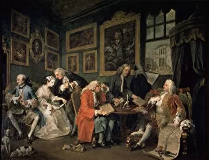 Family Tree Gallery: Marriage a la Mode: 1, The Marriage Contract, 1743. Artist: William Hogarth