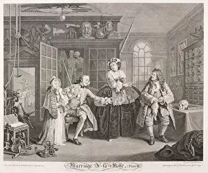 Bernard Baron Gallery: Marriage a la Mode, 1745; plate III. Artist: Bernard Baron